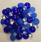 3/8"-3/4" Cobalt/Frosted Flat Glass Nuggets 12oz. Bag for Glass, Mosaics & Many Other Crafts